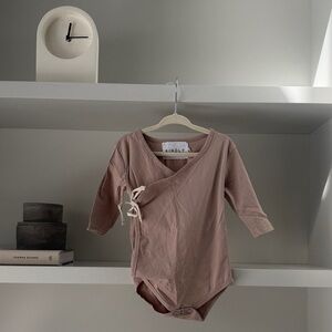 Kindly Mauve Wrap-Front Baby One-Piece